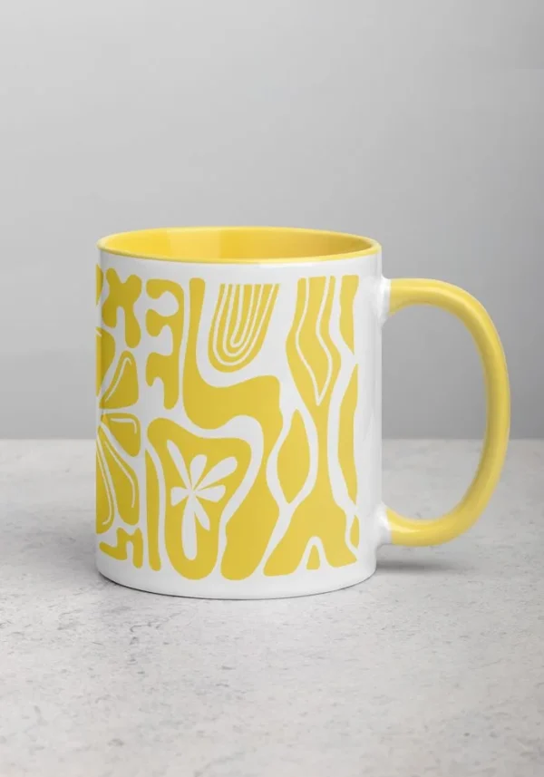White Ceramic Mug with Color Inside