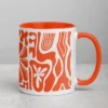 White Ceramic Mug with Color Inside