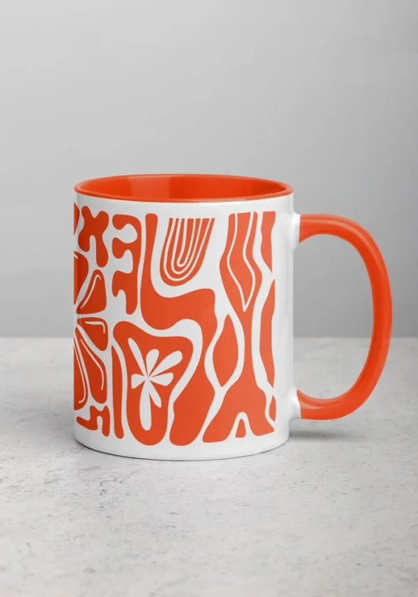 White Ceramic Mug with Color Inside