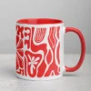 White Ceramic Mug with Color Inside
